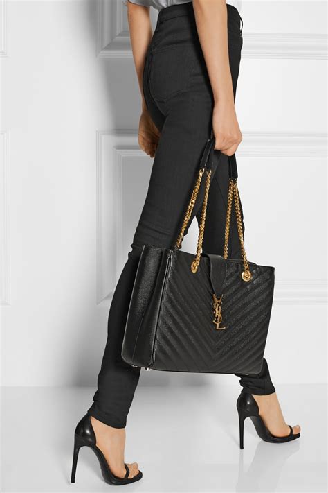 ysl monogramme tote black|saint laurent large shopping tote.